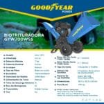 Biotrituradora Goodyear GYW700WSS para poda respaldada por MaqImport