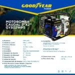Ficha motobomba caudal 2x2 GY502WPS Goodyear