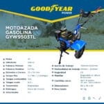 Ficha tecnica motoazada gyw9503tl 7hp transmision engranajes -Goodyear Power
