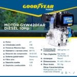 Ficha tecnica motor Diesel 10hp goodyear gyw420far -Goodyear Power