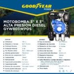 Ficha motobomba diesel goodyear gyw803wpds presion 3 pulgadas -Goodyear