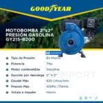 MotoBomba Goodyear Gasolina GY215-B200 - Maqimport