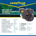 Motor GY300Q GOODYEAR 10hp Gasolina -Goodyear Power