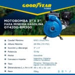Motobomba Gasolina GY420G-BM300 GOODYEAR 15hp Para Minería -Goodyear